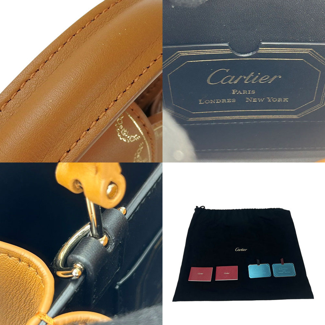 Cartier(カルティエ)の【中古】美品 カルティエ  2WAY ミニ ハンドバッグ ショルダー 斜め掛け ガーランド ドゥ ミニ L1002171 レザー 革 ブラウン 茶 シック レディース 女性 Cartier shoulder Bag brown Leather レディースのバッグ(ハンドバッグ)の商品写真