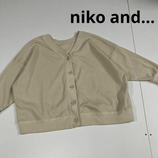 ニコアンド(niko and...)のniko and… ニコアンド　サーマル　カーディガン　ワッフル　古着　ショート(カーディガン)