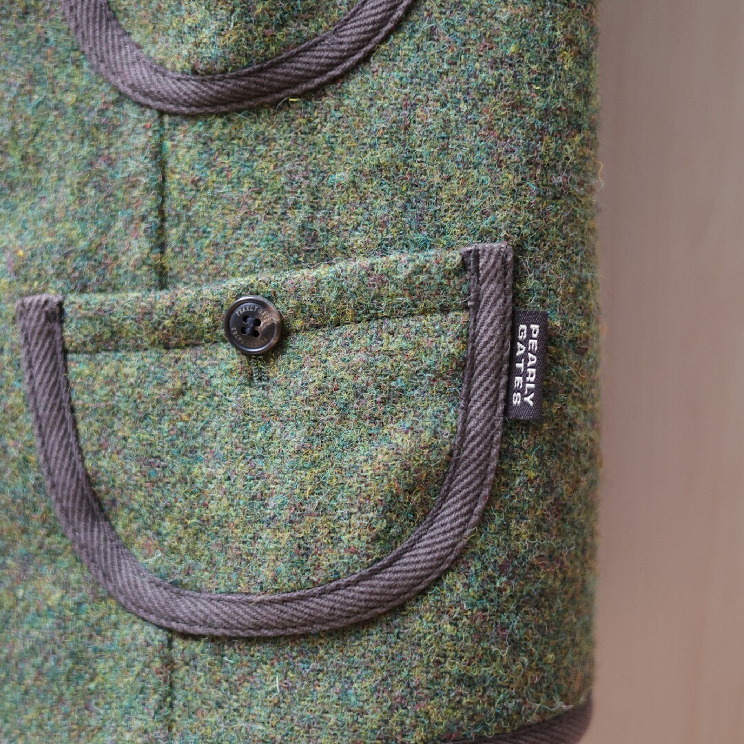 Harris Tweed(ハリスツイード)のパーリーゲイツ ハリスツイードコラボ  ハンティングベスト 美品 メンズのトップス(ベスト)の商品写真