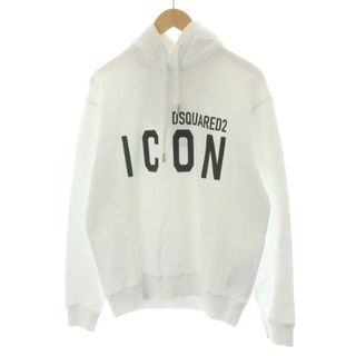 ディースクエアード(DSQUARED2)のDSQUARED2 ICON パーカー プルオーバー M 白 S79GU0003(パーカー)