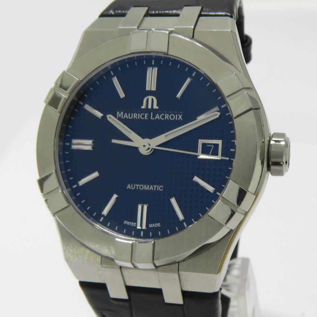 MAURICE LACROIX(モーリスラクロア)のMAURICE LACROIX アイコン メンズ 腕時計 自動巻き SS レザー メンズの時計(腕時計(アナログ))の商品写真
