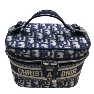 クリスチャンディオール(Christian Dior)の　クリスチャン・ディオール Christian Dior オブリークバニティバッグ  S5529VRIW_M928 ブルー キャンバス SV金具 レディース ショルダーバッグ(ショルダーバッグ)