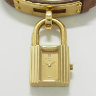 エルメス(Hermes)のHERMES ケリーウォッチ レディース 腕時計 SS レザー ゴールド金具(腕時計)