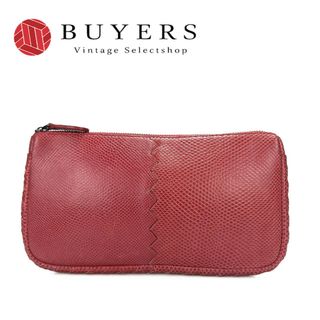 ボッテガヴェネタ(Bottega Veneta)の【中古】ボッテガヴェネタ ポーチ BOTTEGA VENETA ピンク系 レザー ガンメタル 小物入れ(ポーチ)