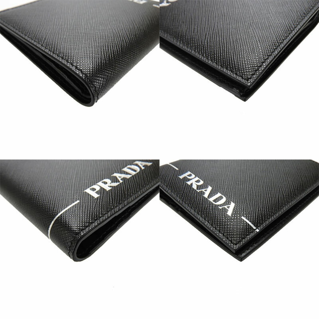 PRADA(プラダ)の【中古】【極美品】プラダ PRADA 2MO004 札入れ カードケース サフィアーノ SAFFIANO PRINT ブラック 黒 NERO BLACK メンズ 男性 ユニセックス 大人 箱付 レザー ビジネス シンプル wallet mens メンズのファッション小物(折り財布)の商品写真