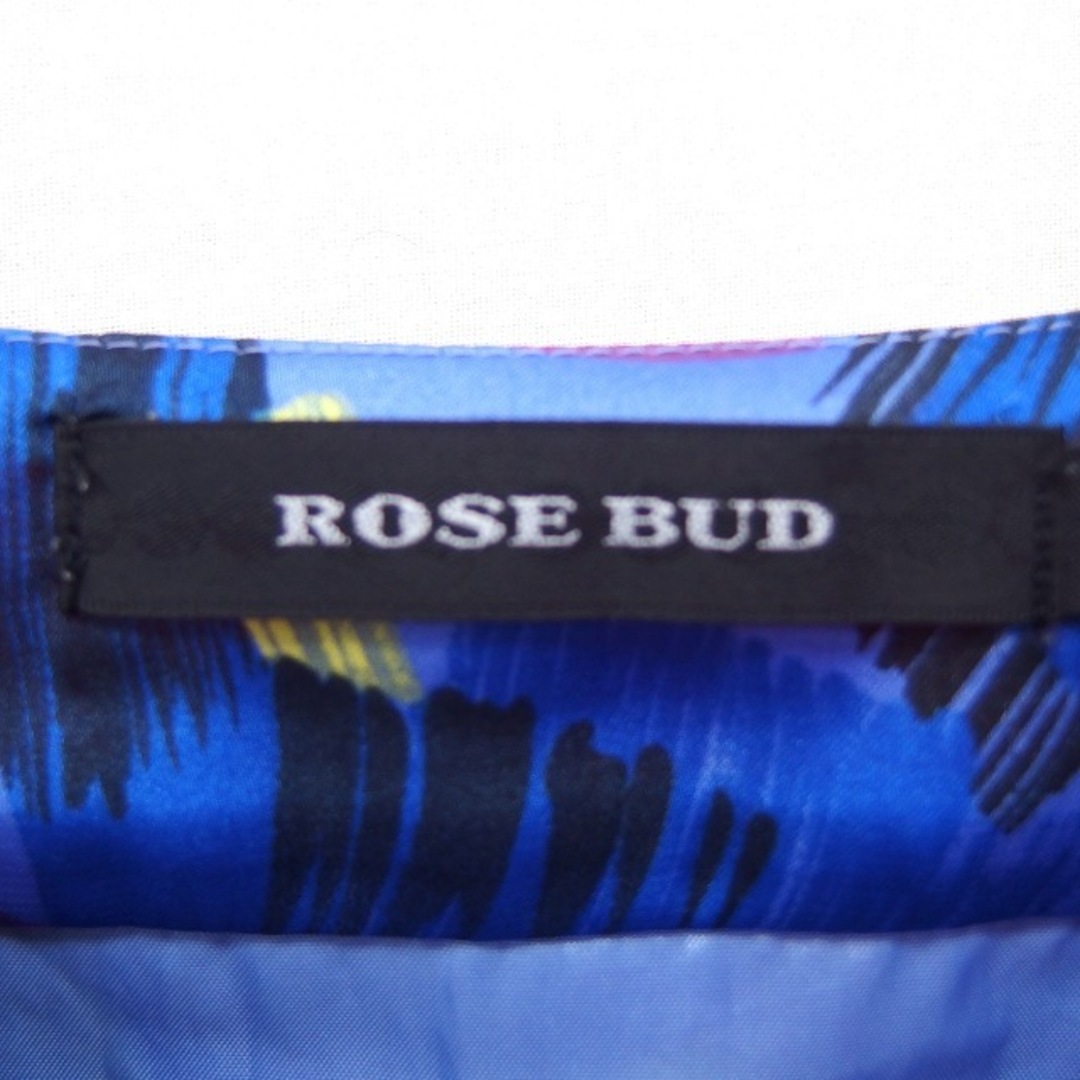 ROSE BUD(ローズバッド)のローズバッド ROSE BUD ワンピース フレア ミニ 総柄 ノースリーブ レディースのワンピース(ミニワンピース)の商品写真