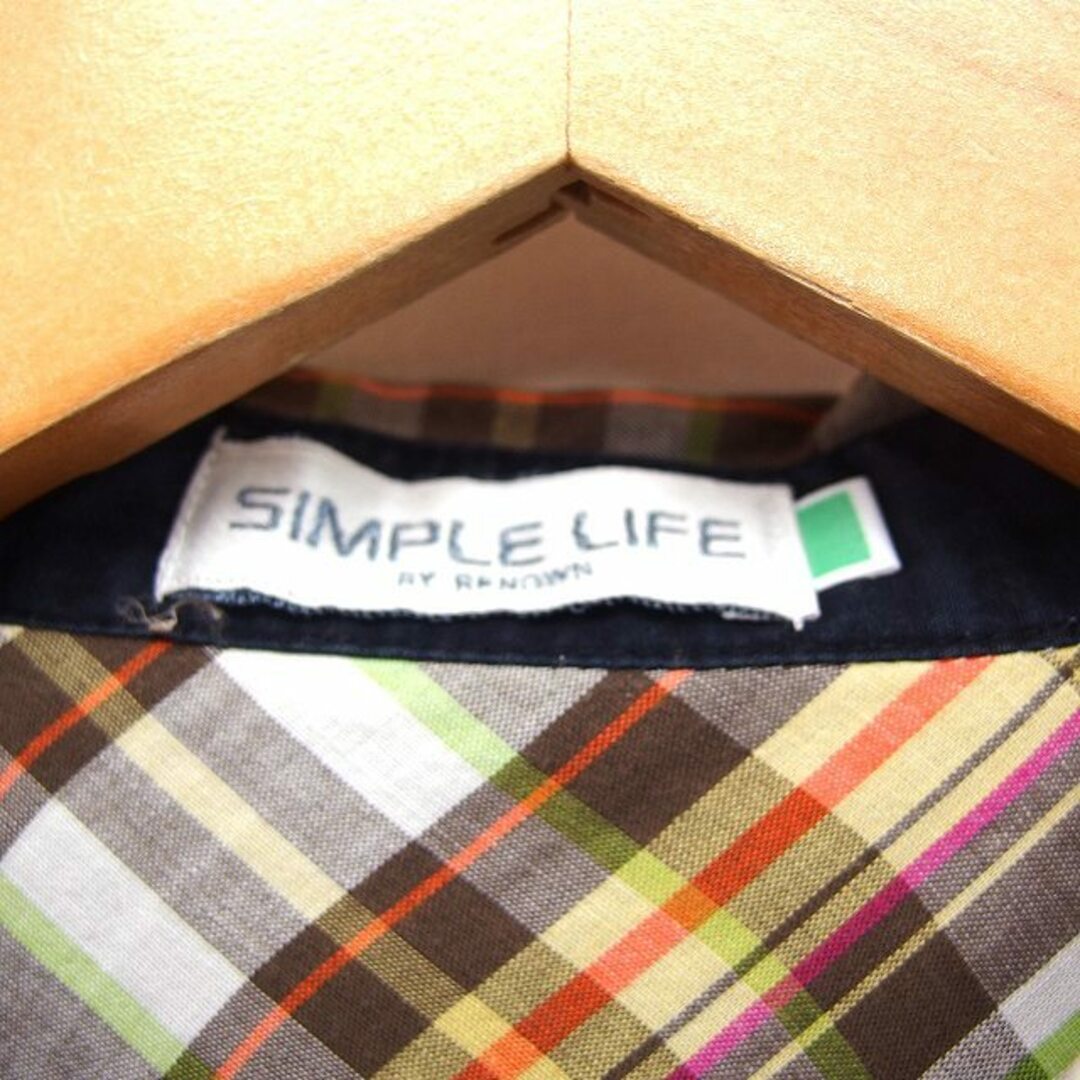 other(アザー)のSIMPLE LIFE BY RENOWN チェック シャツ ブラウス 半袖 綿 レディースのトップス(シャツ/ブラウス(半袖/袖なし))の商品写真