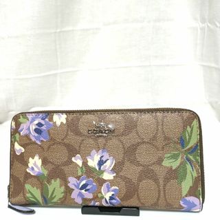 コーチ(COACH)の新品未使用コーチCOコーチACHフローラルリリィラウンドファスナー長財布(財布)