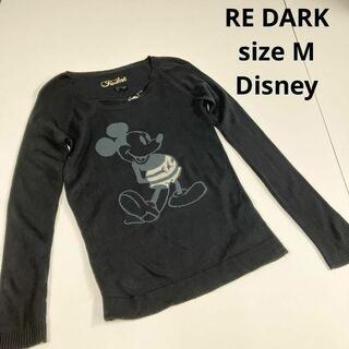 リダーク(RE DARK)のRE DARK Disney ミッキー　ニット　カットソー　ロンT M ブラック(ニット/セーター)