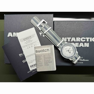 スウォッチ(swatch)のblancpain x swatch Antarctic ocean 白 文字盤(腕時計(アナログ))