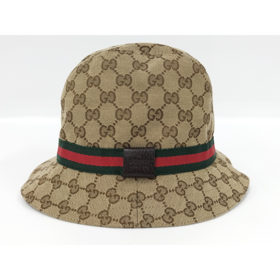 Gucci(グッチ)のGUCCI ハット GGキャンバス シェリーライン ベージュ ブラウン レディースの帽子(ハット)の商品写真