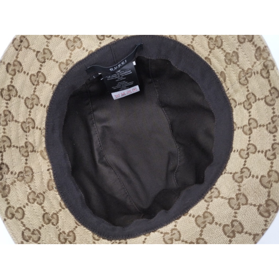 GUCCI ハット GGキャンバス シェリーライン ベージュ ブラウン GUCCI ハット GGキャンバス シェリーライン ベージュ ブラウン