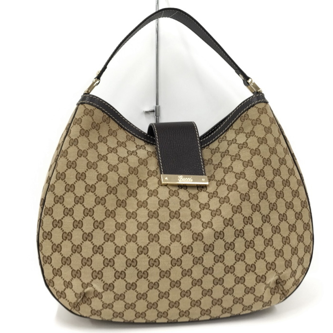GUCCI - GUCCI ワンショルダーバッグ GGキャンバス レザー GUCCI - GUCCI ワンショルダーバッグ GGキャンバス レザー