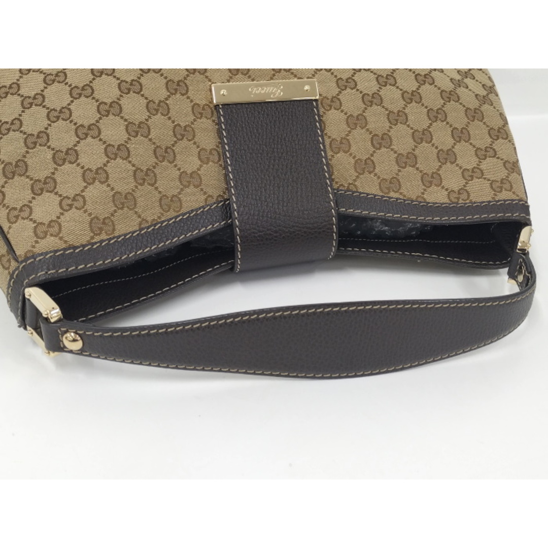 GUCCI - GUCCI ワンショルダーバッグ GGキャンバス レザー GUCCI - GUCCI ワンショルダーバッグ GGキャンバス レザー