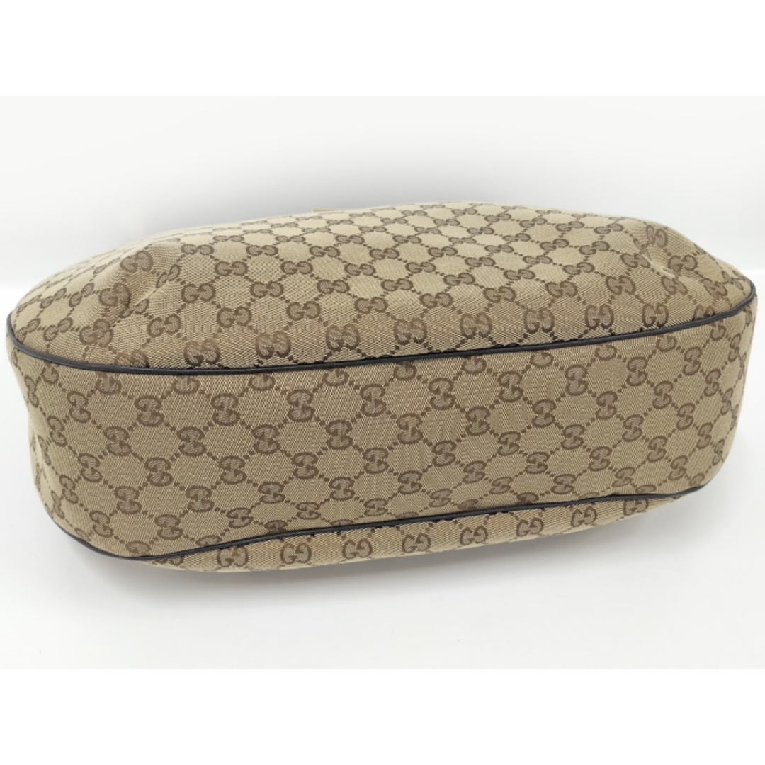 GUCCI - GUCCI ワンショルダーバッグ GGキャンバス レザー GUCCI - GUCCI ワンショルダーバッグ GGキャンバス レザー
