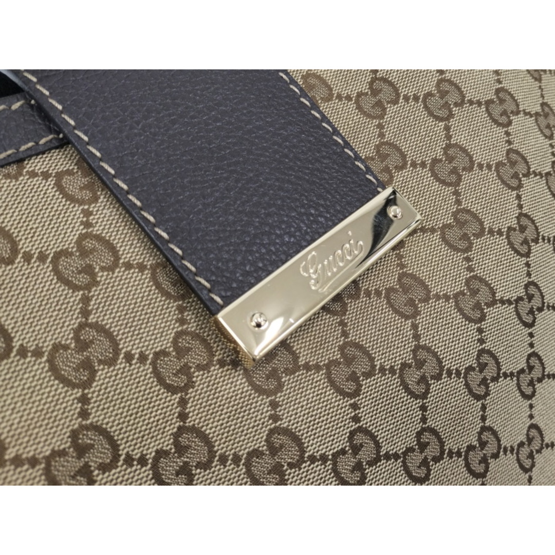 GUCCI - GUCCI ワンショルダーバッグ GGキャンバス レザー GUCCI - GUCCI ワンショルダーバッグ GGキャンバス レザー