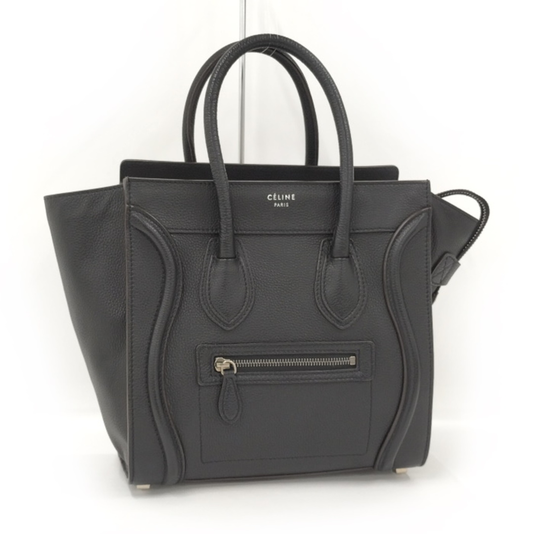 celine(セリーヌ)のCELINE ハンドバック ラゲージマイクロショッパー ブラック レザー レディースのバッグ(ハンドバッグ)の商品写真