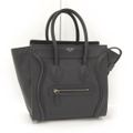 CELINE ハンドバック ラゲージマイクロショッパー ブラック レザー