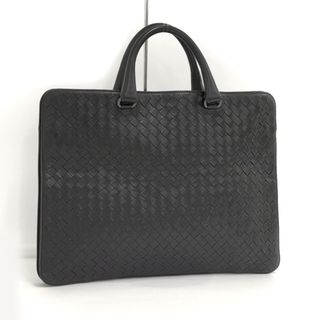 ボッテガヴェネタ(Bottega Veneta)のBOTTEGA VENETA ビジネスバッグ イントレチャート レザー ブラック(ビジネスバッグ)