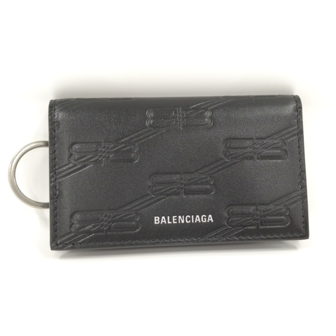 BALENCIAGA - BALENCIAGA 6連キーケース BBモノグラム レザー BALENCIAGA - BALENCIAGA 6連キーケース BBモノグラム レザー