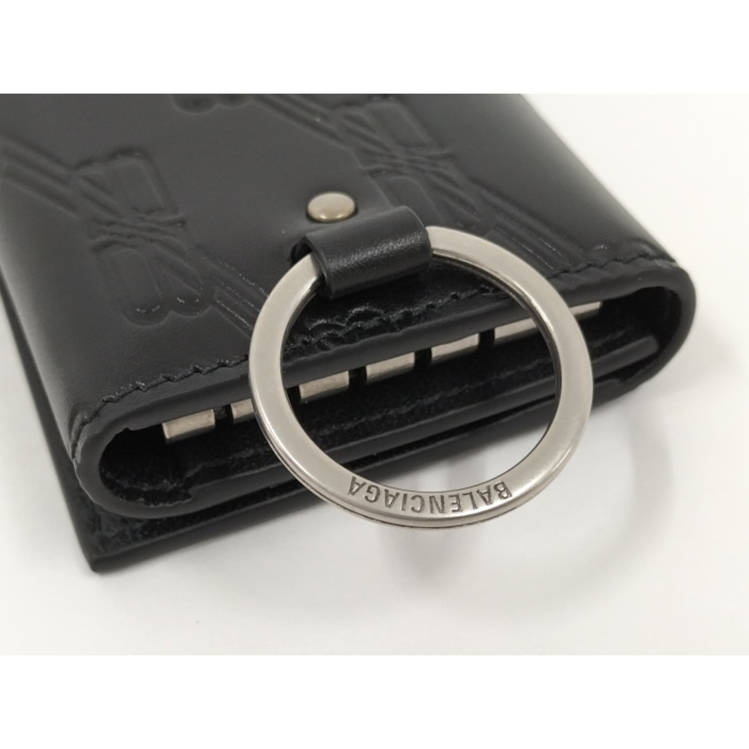 BALENCIAGA - BALENCIAGA 6連キーケース BBモノグラム レザー BALENCIAGA - BALENCIAGA 6連キーケース BBモノグラム レザー
