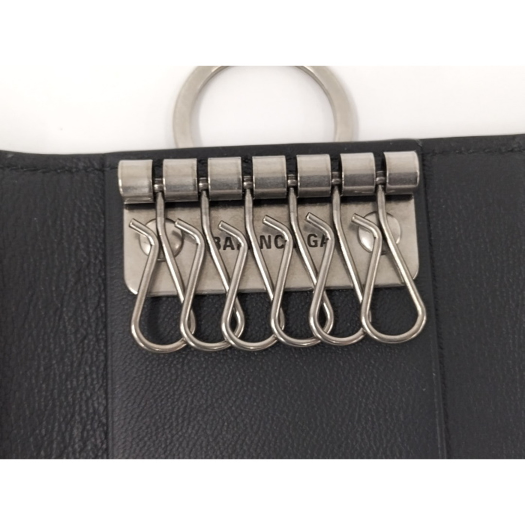 BALENCIAGA - BALENCIAGA 6連キーケース BBモノグラム レザー BALENCIAGA - BALENCIAGA 6連キーケース BBモノグラム レザー