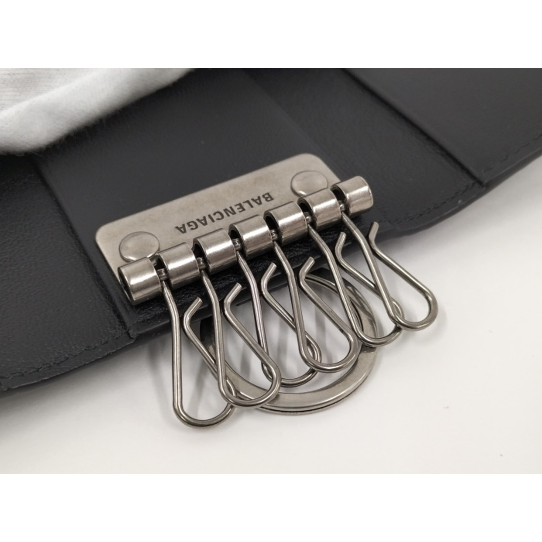 BALENCIAGA - BALENCIAGA 6連キーケース BBモノグラム レザー BALENCIAGA - BALENCIAGA 6連キーケース BBモノグラム レザー