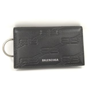 Balenciaga - BALENCIAGA 6連キーケース BBモノグラム レザー ブラック