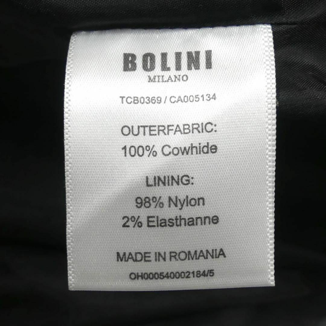 BOLLINI(ボリーニ)の未使用 ライダースジャケット 本革 シングルメンズ L 黒 TY2913 メンズのジャケット/アウター(ライダースジャケット)の商品写真