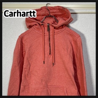 carhartt - 【カーハート】ハーフジップパーカー　オレンジ　キッズ子供　刺繍ワンポイントF7