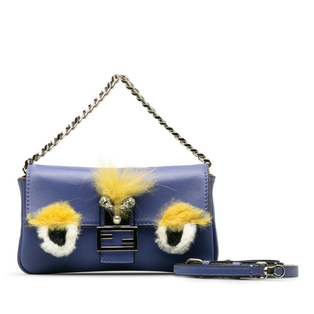 希少 FENDI フェンディ2way モンスター マイクロバケット チェーンミニ