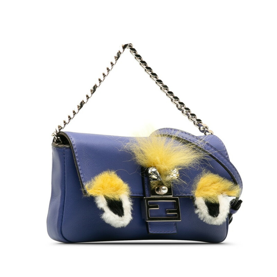 FENDI(フェンディ)のフェンディ モンスター マイクロバケット チェーン ハンドバッグ ショルダーバッグ 2WAY 8M0354 レザー レディース FENDI 【1-0135152】 レディースのバッグ(ショルダーバッグ)の商品写真