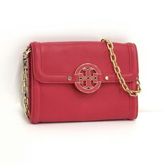 トリーバーチ(Tory Burch)のTORY BURCH チェーン ショルダーバッグ レザー ネオンピンク(ショルダーバッグ)