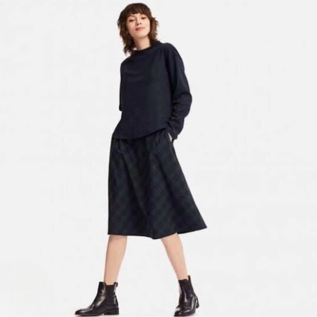 UNIQLO(ユニクロ)のUNIQLO　ユニクロ　フレアスカート　レディース　チェック レディースのスカート(ひざ丈スカート)の商品写真