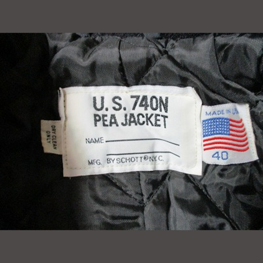 schott(ショット)のショット SCHOTT ピーコート ウール USA製 ネイビー 40 メンズのジャケット/アウター(ピーコート)の商品写真