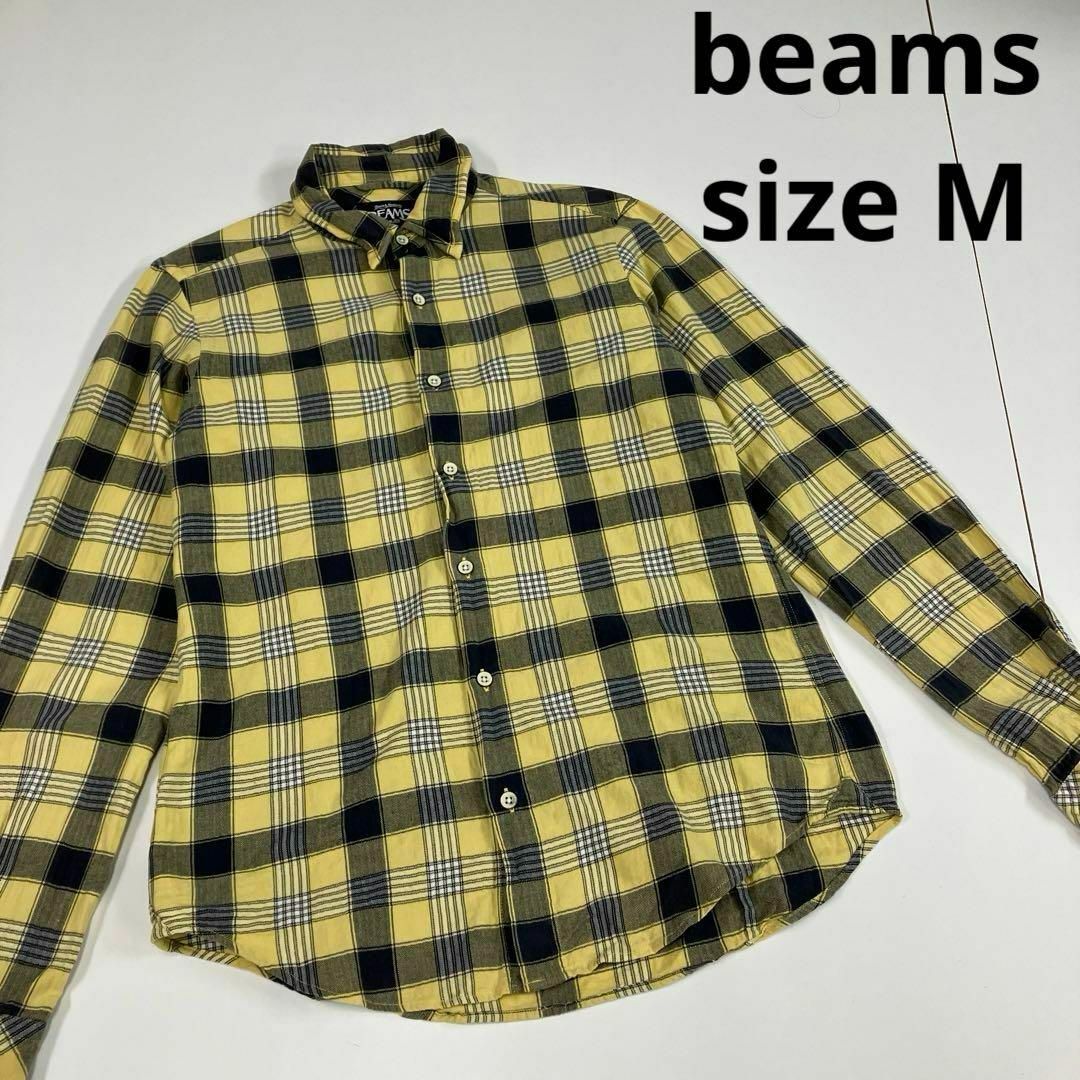 BEAMS(ビームス)のbeams ビームス　ネルシャツ　古着　襟ワイヤー　チェック柄 メンズのトップス(シャツ)の商品写真