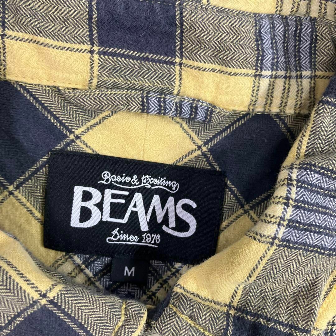 BEAMS(ビームス)のbeams ビームス　ネルシャツ　古着　襟ワイヤー　チェック柄 メンズのトップス(シャツ)の商品写真