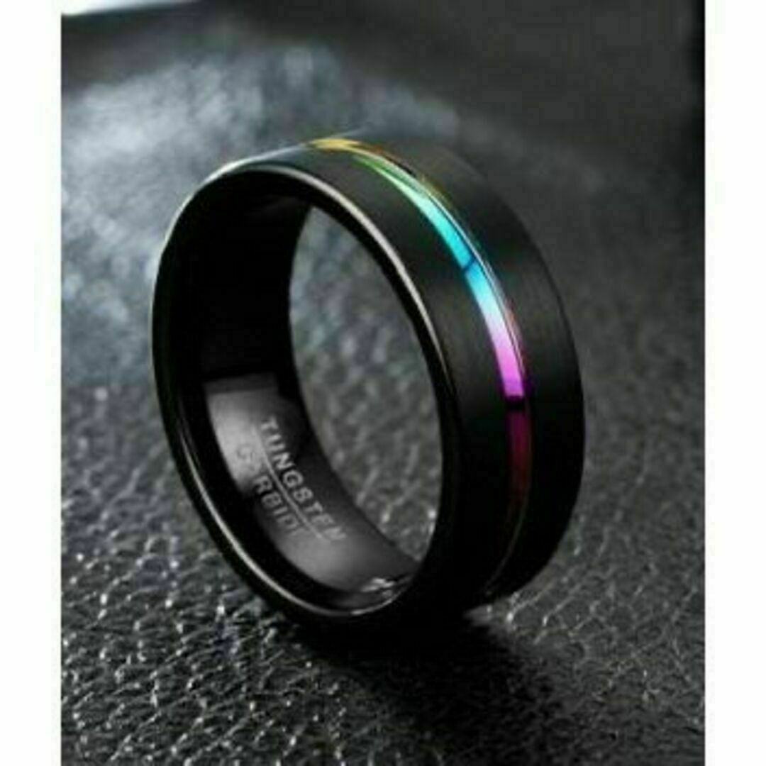 【A180】リング　アクサセリー　メンズ　指輪　ブラック　黒　20号 メンズのアクセサリー(リング(指輪))の商品写真