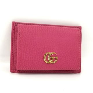 グッチ(Gucci)のGUCCI コインケース GGマーモント レザー ピンク 497988(コインケース)