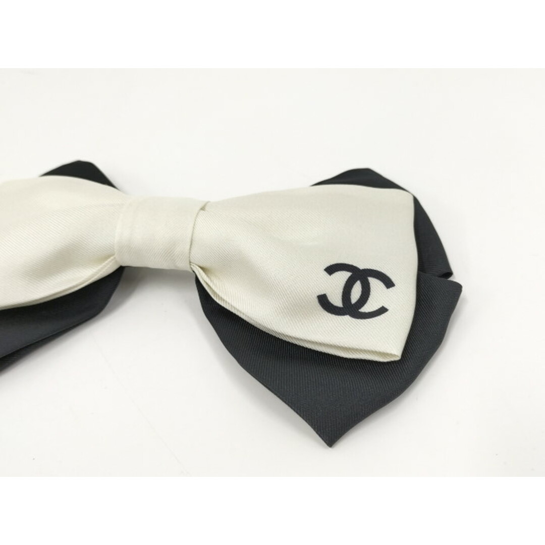 CHANEL - CHANEL リボン バレッタ ブラック ホワイト B23Cの通販 CHANEL - CHANEL リボン バレッタ ブラック ホワイト B23Cの通販