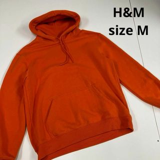 エイチアンドエム(H&M)のH&M エイチアンドエム　パーカー　オレンジ　フェード　古着　プルオーバー　M(パーカー)