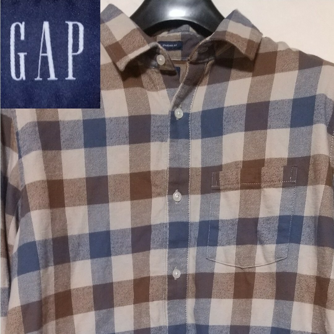 GAP(ギャップ)の90s オールドギャップ　チェック　oldgap チェックシャツ　ブラウン メンズのトップス(シャツ)の商品写真