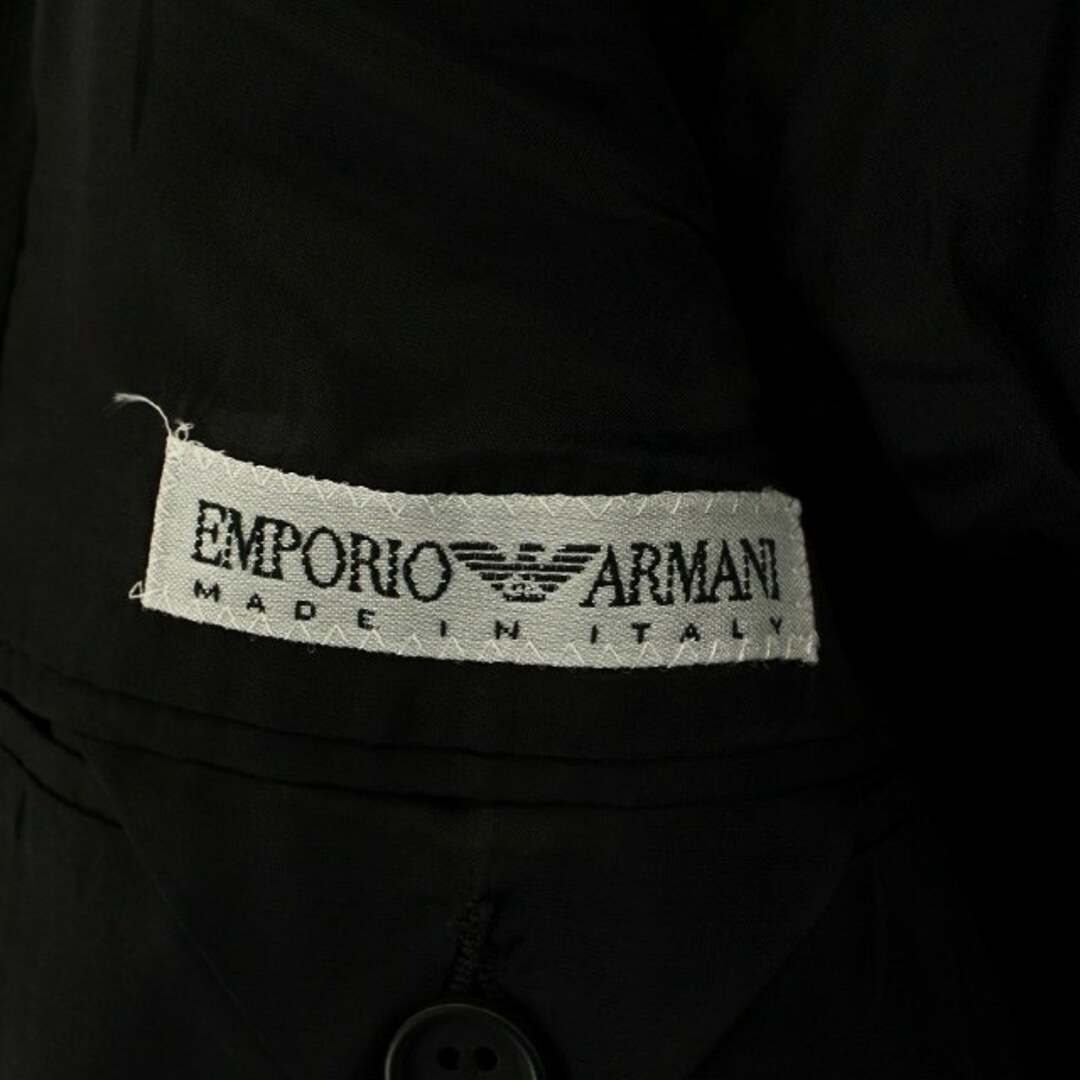 Emporio Armani(エンポリオアルマーニ)のEMPORIO ARMANI テーラードジャケット 長袖 シングル 46 L 黒 メンズのジャケット/アウター(テーラードジャケット)の商品写真