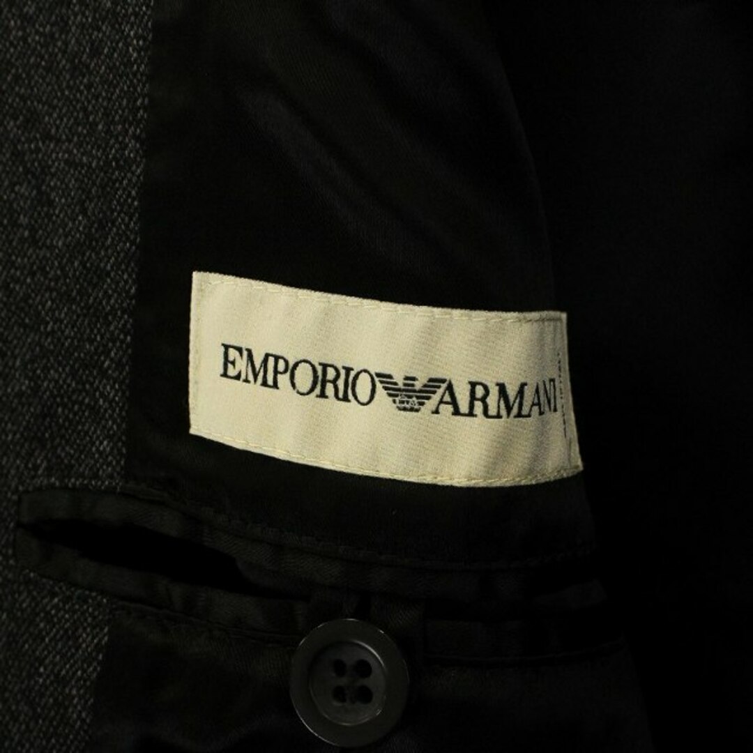 Emporio Armani(エンポリオアルマーニ)のEMPORIO ARMANI テーラードジャケット 長袖 総裏地 ダークグレー メンズのジャケット/アウター(テーラードジャケット)の商品写真