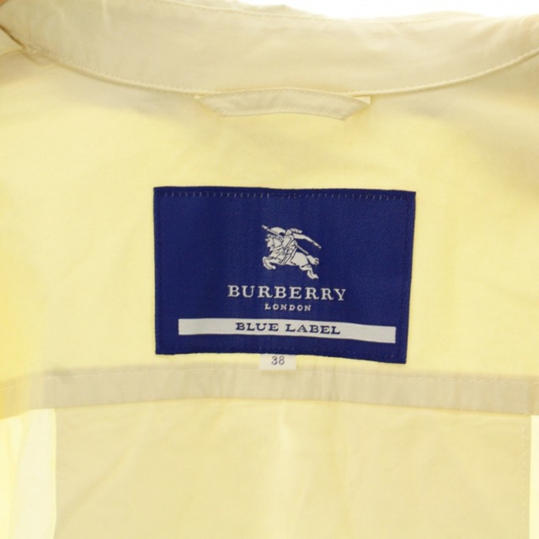 BURBERRY BLUE LABEL(バーバリーブルーレーベル)のバーバリーブルーレーベル ステンカラーコート ノバチェック 38 M アイボリー レディースのジャケット/アウター(その他)の商品写真