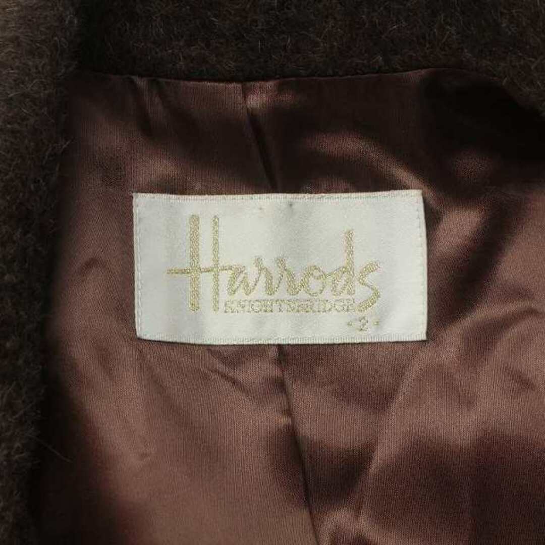 Harrods(ハロッズ)のハロッズ ヴィンテージ ダブル チェスターコート ロング アルパカ 2 M 茶 レディースのジャケット/アウター(その他)の商品写真