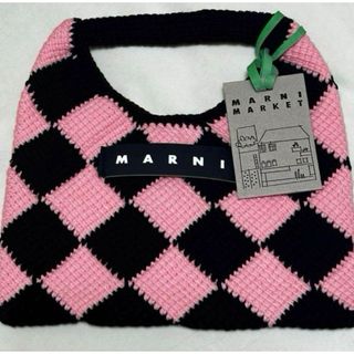 【新品】MARNI MARKET スモールニットバッグ  ハンドバッグ ピンク