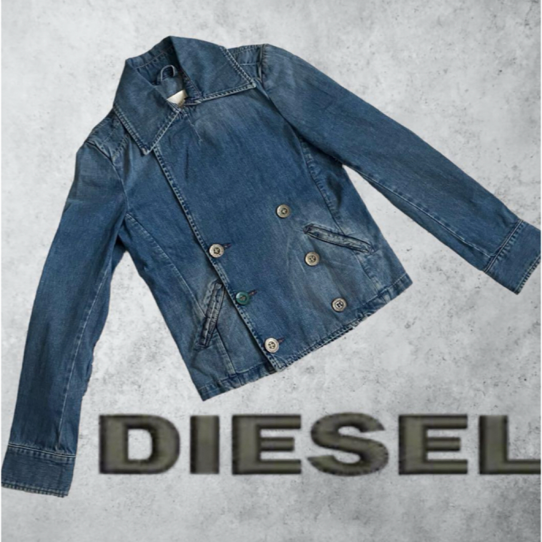 DIESEL(ディーゼル)のDIESEL ディーゼル　ダブル　カラーボタン　デニムジャケット　GジャンY2K レディースのジャケット/アウター(Gジャン/デニムジャケット)の商品写真