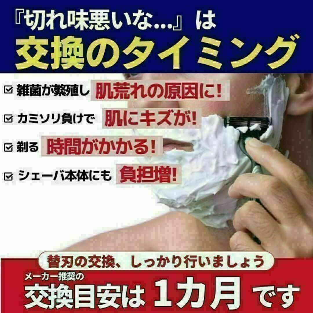 ジレット フュージョン 互換品 5枚刃 替刃 8個 髭剃り カミソリ オレンジ メンズのメンズ その他(その他)の商品写真