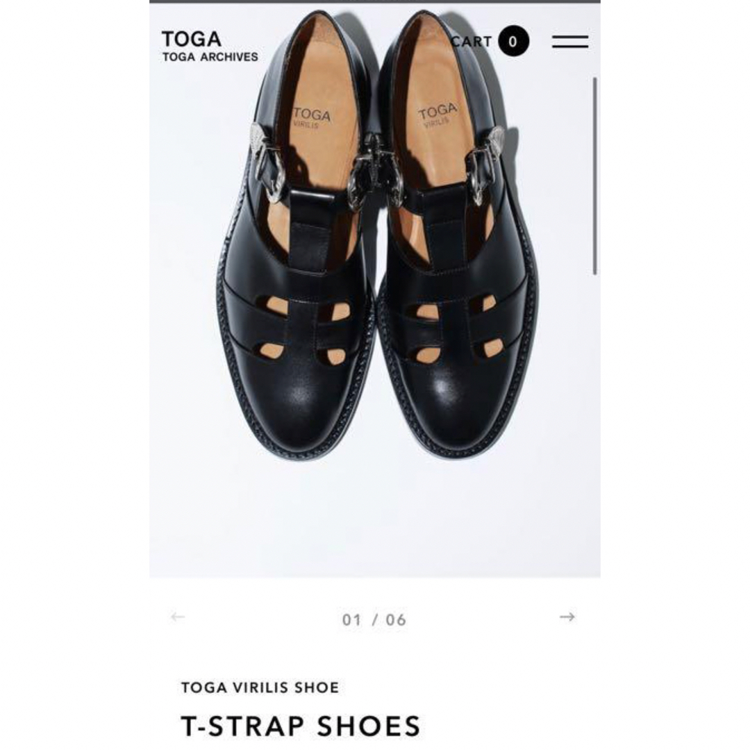 TOGA VIRILIS(トーガビリリース)の【最終値下げ】TOGA VLRILIS T-STRAP SHOES メンズの靴/シューズ(ドレス/ビジネス)の商品写真